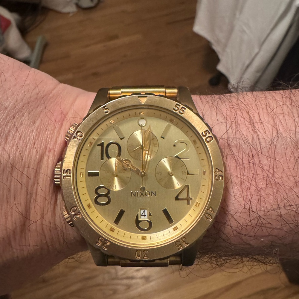 Nixon Gold-Tone Chronograph Watch